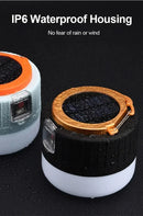 Lâmpada LED para acampamento. Carregamento USB portátil