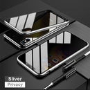 Capa temperada magnética Privacy Metal para iphone 15 14 13 12  e 11 Pro Max