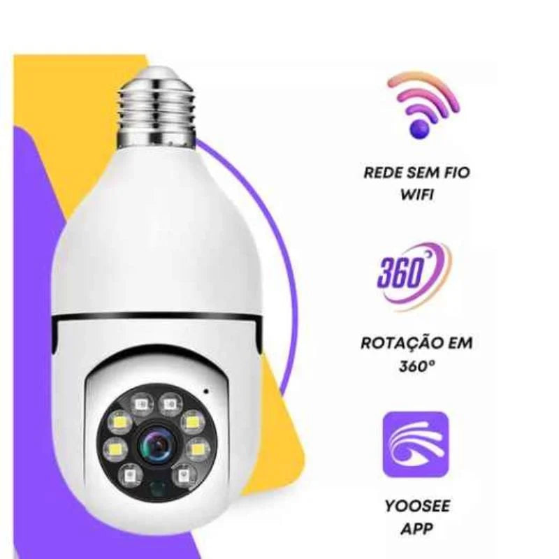 Kit 2 Câmera Segurança 360 Infravermelho Sem Fio Wifi Yoosee