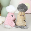 Winter Jumpsuit for Dogs Four Legs Warm Pet Dog Clothes for Small Dogs Down Overalls for Chihuahua Pug Flannel Soft Dog Costume