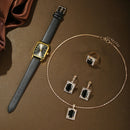 Kit relógio feminino com 1/5/6 pçs