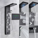 Painel de Chuveiro LED Luxo com Display de Temperatura – Aço Inox Premium