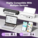 Impressora Térmica Portátil A4 — Bluetooth, Sem Tinta, PDF, Word e Excel