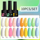 LILYCUTE 10Pcs/set Gel Unha Polonês