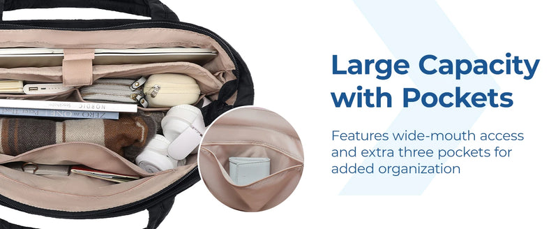 BAGSMART, Bolsa feminina Puffy. Ideal para o dia a dia.