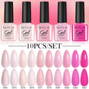 LILYCUTE 10Pcs/set Gel Unha Polonês