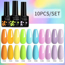 LILYCUTE 10Pcs/set Gel Unha Polonês