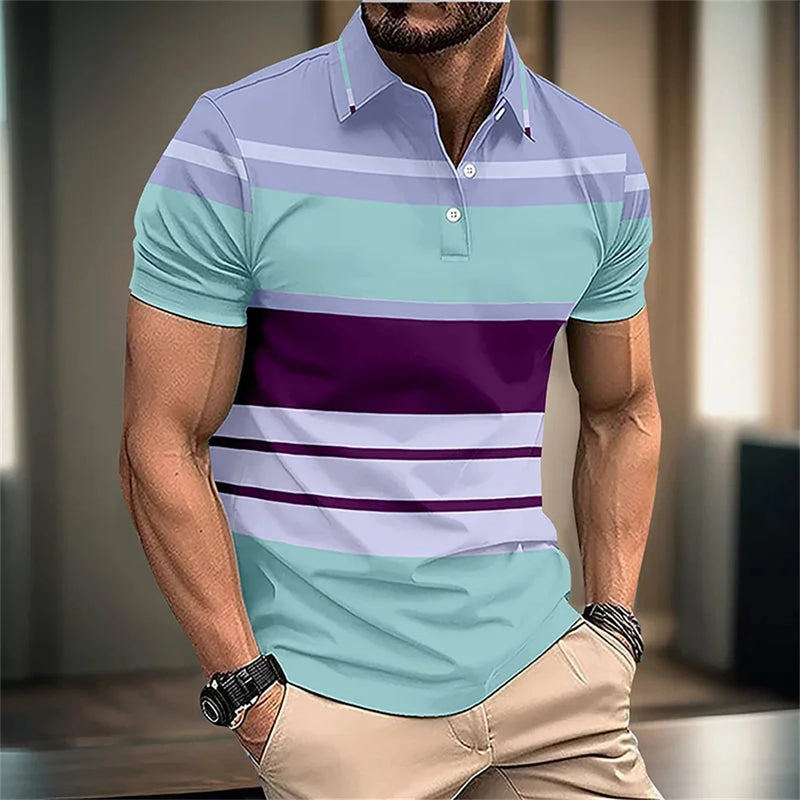 Nova camisa polo masculina Verão 2024