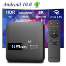 H20PRO Android 10.0 TV Box Allwinner H616 com comando de voz 2.4&5.8G Dual Wifi 100LAN Suporte 1080P Video 4K 3D Media player