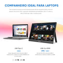 ARZOPA  Monitor portátil FHD 1080P IPS USB-C Mini-HDMI Segunda Tela Externa para Mac Laptop PC Switch Xbox PS4/5 Xbox com suporte embutido.
