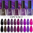 LILYCUTE 10Pcs/set Gel Unha Polonês