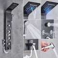Painel de Chuveiro LED Luxo com Display de Temperatura – Aço Inox Premium