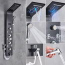 Painel de Chuveiro LED Luxo com Display de Temperatura – Aço Inox Premium
