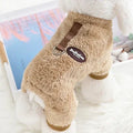 Winter Jumpsuit for Dogs Four Legs Warm Pet Dog Clothes for Small Dogs Down Overalls for Chihuahua Pug Flannel Soft Dog Costume