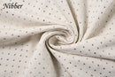 Vestido curto feminino Nibber Diamond , cor sólida, com decote em V profundo e sem alças, moda streetwear.