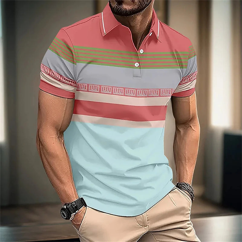 Nova camisa polo masculina Verão 2024