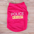 Pet Dog Clother for Small Dogs Polyester Cat Vest Pet Clothing with Warning Pattern for Chihuahua Bulldogs Puppy Costume T-shirt