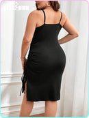 Vestido plus size com decote em V