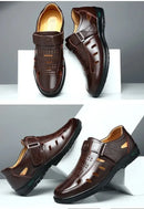 Sandália  masculina de couro sintético