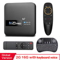 H20PRO Android 10.0 TV Box Allwinner H616 com comando de voz 2.4&5.8G Dual Wifi 100LAN Suporte 1080P Video 4K 3D Media player