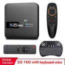 H20PRO Android 10.0 TV Box Allwinner H616 com comando de voz 2.4&5.8G Dual Wifi 100LAN Suporte 1080P Video 4K 3D Media player