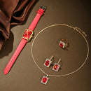 Kit relógio feminino com 1/5/6 pçs