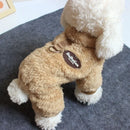 Winter Jumpsuit for Dogs Four Legs Warm Pet Dog Clothes for Small Dogs Down Overalls for Chihuahua Pug Flannel Soft Dog Costume