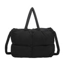 Bolsa tote puffer para mulheres, leve, acolchoada de algodão.