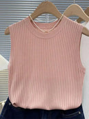 Blusa pulôver feminino sem manga