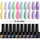 LILYCUTE 10Pcs/set Gel Unha Polonês