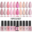 LILYCUTE 10Pcs/set Gel Unha Polonês