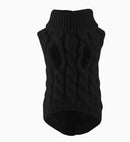 Solid Color Twist Knit Dog Sweater Warm Comfortable Pet Apparel For Cold Weather