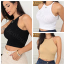 Kit 3 peças Regata Alça Fina ,Decote Blusa sem ombros