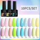 LILYCUTE 10Pcs/set Gel Unha Polonês