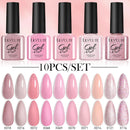 LILYCUTE 10Pcs/set Gel Unha Polonês