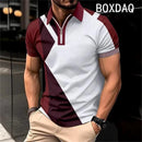 Camisa polo masculina de verão com manga curta