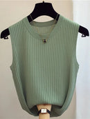 Blusa pulôver feminino sem manga