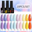 LILYCUTE 10Pcs/set Gel Unha Polonês