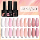LILYCUTE 10Pcs/set Gel Unha Polonês