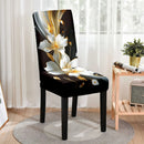 Capa de cadeira de sala de jantar antiderrapante em spandex, removível e fácil de limpar, ideal para banquetes e casamentos.