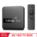 H20PRO Android 10.0 TV Box Allwinner H616 com comando de voz 2.4&5.8G Dual Wifi 100LAN Suporte 1080P Video 4K 3D Media player