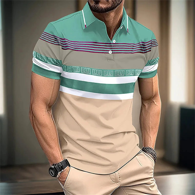 Nova camisa polo masculina Verão 2024