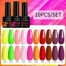 LILYCUTE 10Pcs/set Gel Unha Polonês