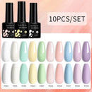 LILYCUTE 10Pcs/set Gel Unha Polonês