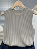 Blusa pulôver feminino sem manga