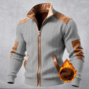 Jaqueta masculina Color Block Fleece com zíper