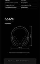 Acer OHR712 Wireless Bluetooth 6.0 Headphones Foldable Over-Ear Headsets with 360° Spatial Sound Effect for Travel Home Office