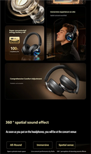 Acer OHR712 Wireless Bluetooth 6.0 Headphones Foldable Over-Ear Headsets with 360° Spatial Sound Effect for Travel Home Office