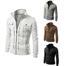 Jaqueta Masculina Casual Gola Alta com Zíper — Primavera/Outono