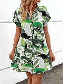 Vestido floral de manga curta